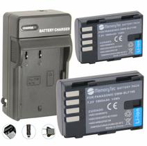 Kit 2 baterias dmw-blf19e + carregador p/panasonic