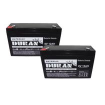 Kit 2 Baterias Estacionária 12AH 6V VRLA AGM - Duran