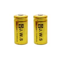 Kit 2 Baterias Gold Jws Recarregável 16340 3,7v Cr123a