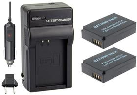Kit 2 Baterias LP-E12 + carregador para Canon EOS-M EOS Rebel SL1 - Memorytec