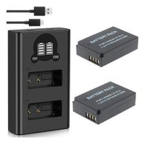 Kit 2 Baterias LP-E12 MemoryTec + Carregador Duplo Compatível com Canon EOS M / M50 / Rebel SL1