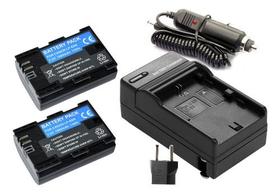 Kit 2 Baterias LP-E6 MemoryTec + Carregador Compatível com Canon EOS 5D II III IV / 6D / 7D II / 60D / 70D / 80D / 90D / R / XC10