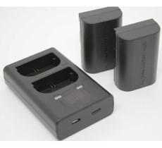 Kit 2 Baterias LP-E6N MemoryTec + Carregador Duplo Compatível com Canon EOS 5D II III IV / 6D / 7D II / 60D / 70D / 80D / 90D / R / XC10