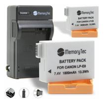 Kit 2 Baterias LP-E8 + Carregador para Canon Kit 2 Baterias LP-E8 + Carregador para Canon
