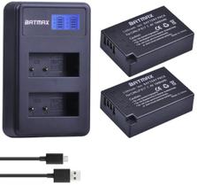 Kit 2 Baterias LPE17 + Carregador Duplo com LCD Para Canon RP T7i T6i