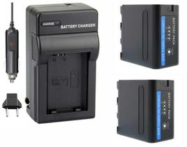 Kit 2 baterias np-f990 p/sony + carregad