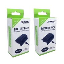Kit 2 Baterias Recarregáveis Preta + Cabo USB Carregador Compatível Controle Wireless de Xbox One (S)/X - Dobe