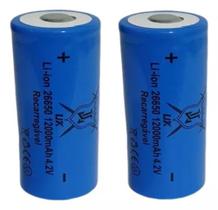 Kit 2 Baterias Recarregável 26650 4.2v 12000mah Lanterna