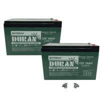 Kit 2 Baterias Selada Gel Ciclo Profundo Duran 16ah 12v 6-dzm-12