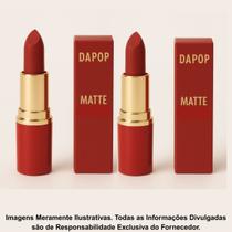 Kit 2 Batom Em Bala Matte Cor 6 - Dapop Kit 2 Batom Em Bala Matte Cor 6 - Dapop