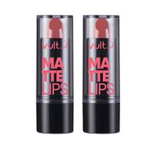 Kit 2 Batom Vult Rosé Matte Lips 3,8g
