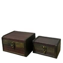 Kit 2 Baú Clássico Porta Treco Guarda Jóias Organizadora