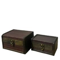 Kit 2 Baú Clássico Porta Treco Guarda Jóias Organizadora