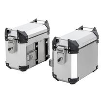 Kit 2 Bauletos Laterais 23L Alumínio Escovado Bráz