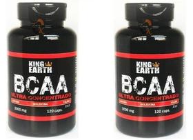 Kit 2 Bcaa Ultra Concentrado 3000mg 120cápsulas - King Earth