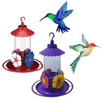 Kit 2 Bebedouro Para Beija-Flor Anti-Formiga Com Poleiro Top