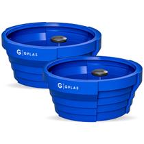 Kit 2 Bebedouros para Gado 500L Azul Gplas