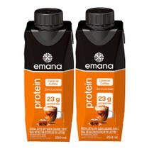 Kit 2 Bebida Láctea Emana Protein com 23g de Proteína Sabor Caramel Coffee Zero Lactose 250ml Kit 2 Bebida Láctea Emana Protein com 23g de Proteína Sabor Caramel Coffee Zero Lactose 250ml