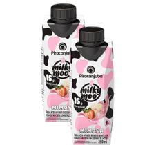 Kit 2 Bebida Láctea Pirancanjuba Milky Moo Mimosa Sabor Brigadeiro Branco com Morango com 15g de Proteína 250ml Kit 2 Bebida Láctea Pirancanjuba Milky Moo Mimosa Sabor Brigadeiro Branco com Morango com 15g de Proteína 250ml