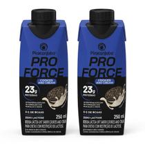 Kit 2 Bebida Proteica Piracanjuba Pro Force Cookies 250ml 23g Proteinas Zero Lactose