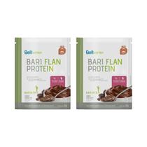 Kit 2 Belt Bari Flan Protein Sabor Chocolate Nutriente Sachê