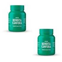 Kit 2 Bendita Cânfora Pote Com 30 Tabletes - Bravir Kit 2 Bendita Cânfora Pote Com 30 Tabletes - Bravir