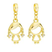 Kit 2 Berloques Menina Filha Banhado a Ouro 18k Kit 2 Berloques Menina Filha Banhado a Ouro 18k