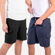 Kit 2 Bermuda Academia Short Cargo Masculino Treino Corrida