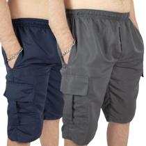 Kit 2 Bermuda Cargo Masculina de Tactel G5 a G8