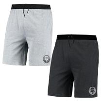 Kit 2 Bermuda Cós Elástico Moletom Masculinas Algodão Bolso
