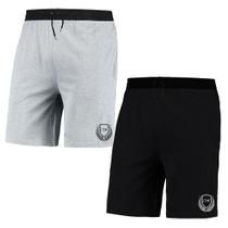 Kit 2 Bermuda Cós Elástico Moletom Masculinas Algodão Bolso