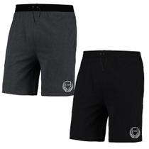 Kit 2 Bermuda Cós Elástico Moletom Masculinas Algodão Bolso