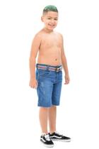 Kit 2 Bermuda Jeans Infantil Menino Masculino Com Regulador