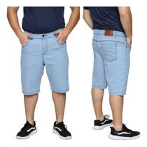 Kit 2 Bermuda Jeans Tradicional Masculina Slim Plus Size Premium Algodão Kit 2 Bermuda Jeans Tradicional Masculina Slim Plus Size Premium Algodão