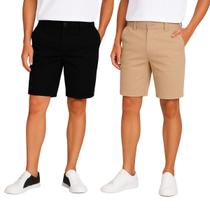 Kit 2 Bermuda Masculina de Sarja Colorida Tradicional Shorts - Verão Lançamento 2023