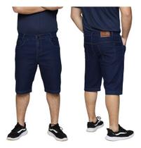 Kit 2 Bermuda Masculina Jeans Premium Algodão Elastano Tradicional Plus Kit 2 Bermuda Masculina Jeans Premium Algodão Elastano Tradicional Plus