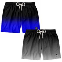 kit 2 Bermuda Masculina Praia Estampada Musculação Surf Boardshort Verão Moda Casual Tactel