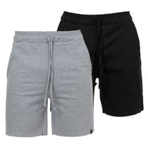 Kit 2 Bermuda Moletom Academia Short Esporte Fitness / Casual