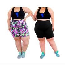 Kit 2 Bermuda Plus Size Legging Ciclista GG G1 G2 G3 Curvy
