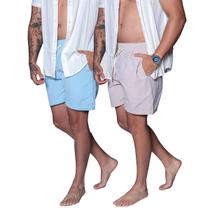 Kit 2 Bermuda Short Linho Masculina Mauricinho Curto