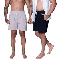 Kit 2 Bermuda Short Linho Masculina Mauricinho Curto