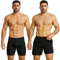 Kit 2 Bermuda Short Segunda Pele Anágua Térmico Masculino Ciclista Para Usar Por Baixo Forro