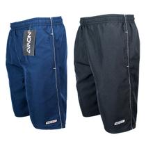 Kit 2 Bermuda Short Tactel Leve Macio Bolsos Listras Masculino Academia Esporte Atacado Praia Treino