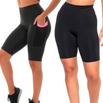 Kit 2 Bermuda Suplex Fristyle Fitness Com Bolso Kit 2 Bermuda Suplex Fristyle Fitness Com Bolso