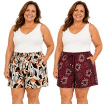 kit 2 Bermudas Com Bolso Lateral GG Senhoras Shorts Malha Fria Liganete kit 2 Bermudas Com Bolso Lateral GG Senhoras Shorts Malha Fria Liganete
