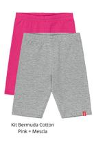 Kit 2 Bermudas Cotton Básica Menina Ciclista Kely Kety