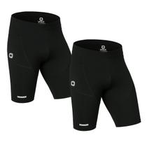 Kit 2 Bermudas De Compressão Corrida Segunda Pele Bolso Anti Assadura Térmica