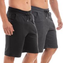 Kit 2 Bermudas de Moletom Masculino Treino Academia Benellys