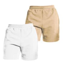 Kit 2 Bermudas De Moletom, Short Com Elástico Na Cintura