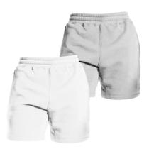 Kit 2 Bermudas De Moletom, Short Com Elástico Na Cintura